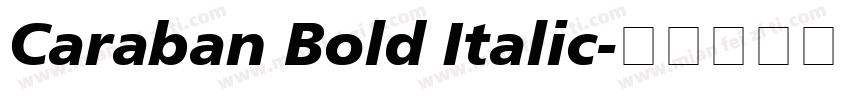 Caraban Bold Italic字体转换